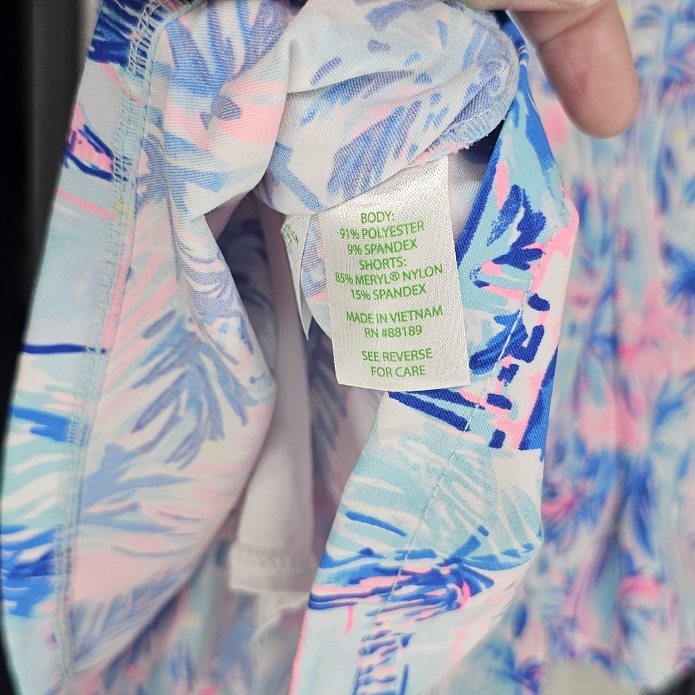 Lilly Pulitzer Tropical Print Skirt - Blue and Pink - Picture 9 of 10
